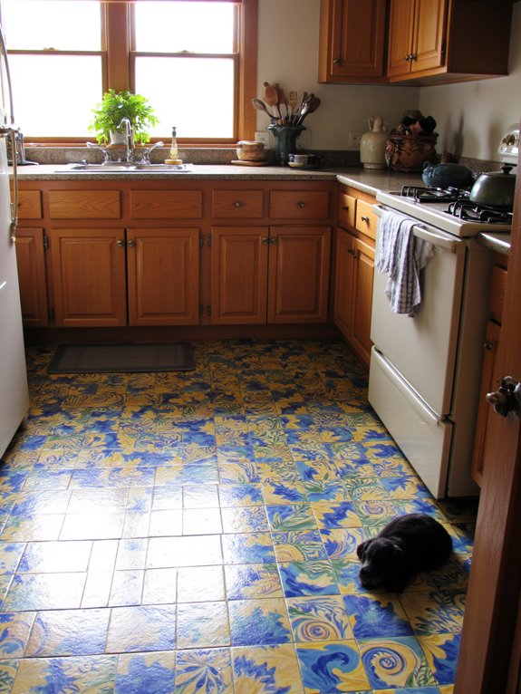 vibrant tiles for kitchens