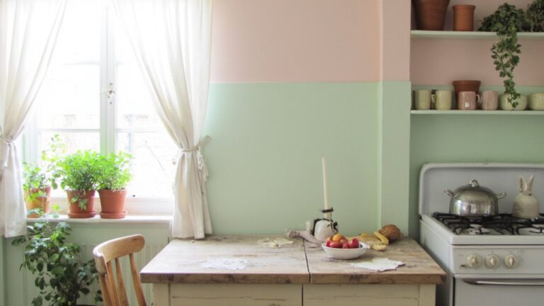 airy and calm kitchen colors