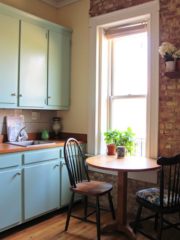 airy seafoam cabinet design