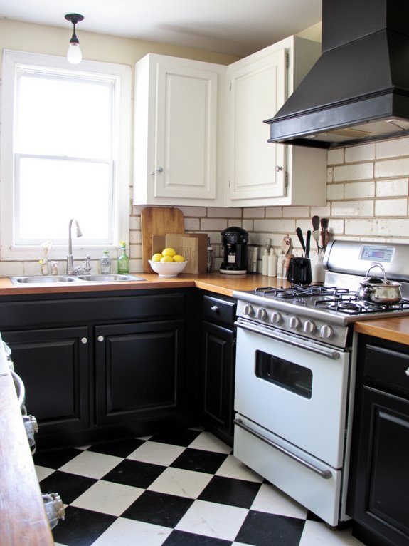 balanced black and white decor