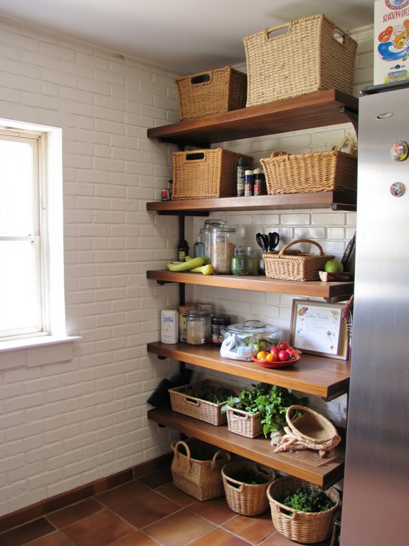 baskets enhance kitchen organization