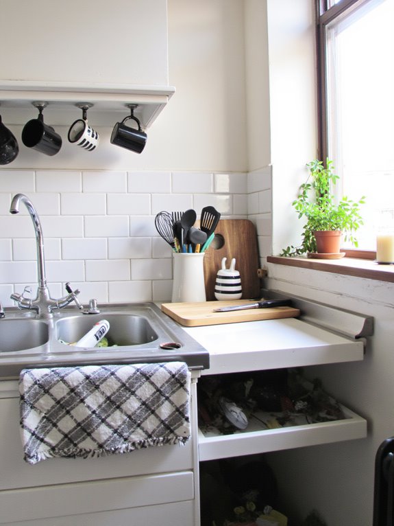 black and white kitchen accessories