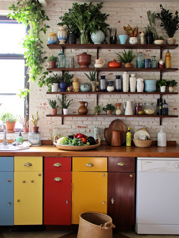 bohemian open shelving charm