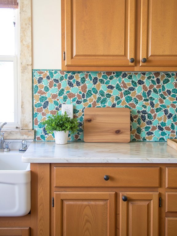 bold backsplashes enhance kitchens