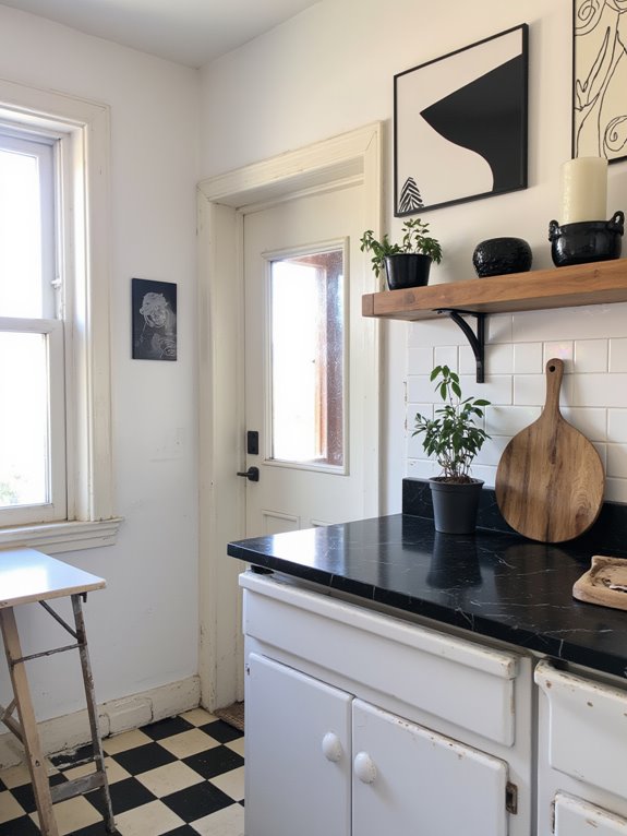 bold black and white decor