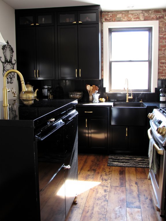 bold black brass elegance