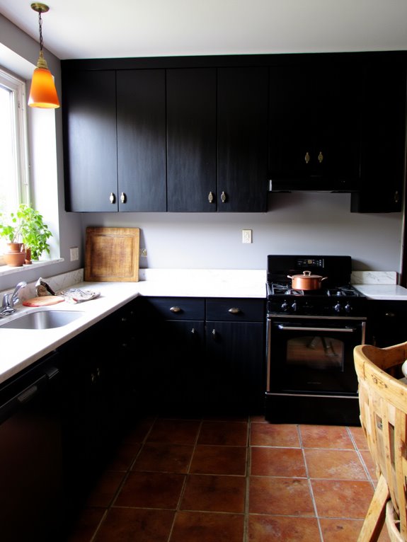 bold black kitchen elegance