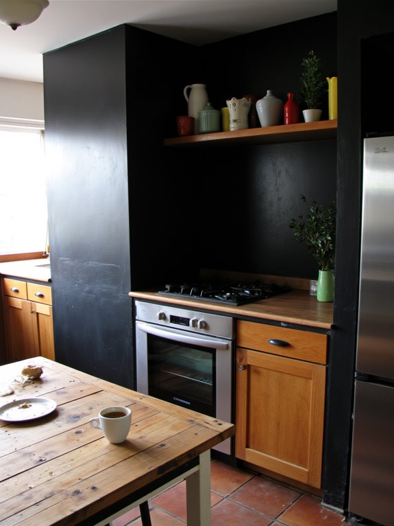 bold black kitchen elegance