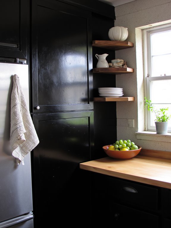 bold black warm wood