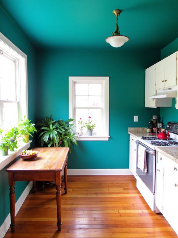 bold colors energize kitchens