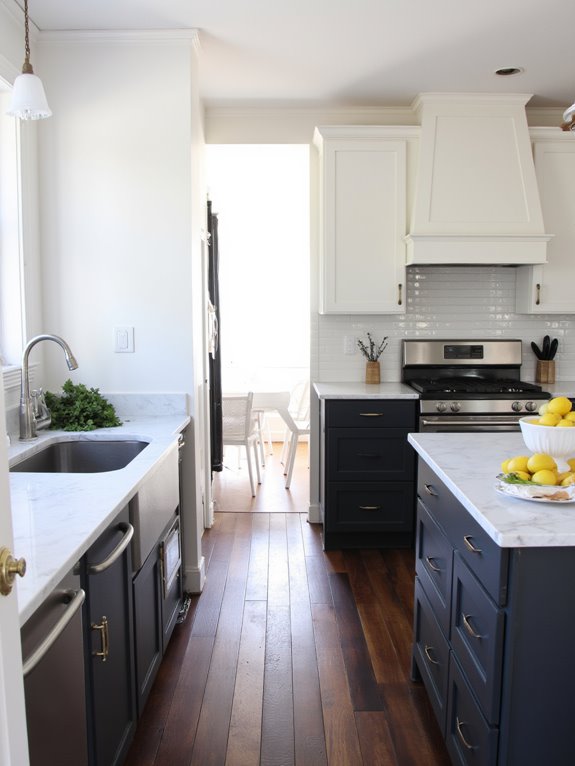 bold contrast in kitchens