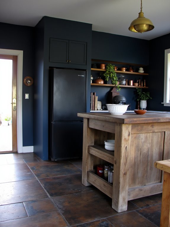 bold dark kitchen transformation