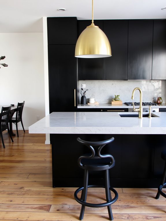 bold fixtures enhance kitchens