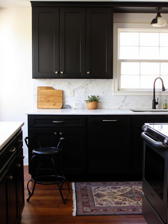 bold modern black cabinets