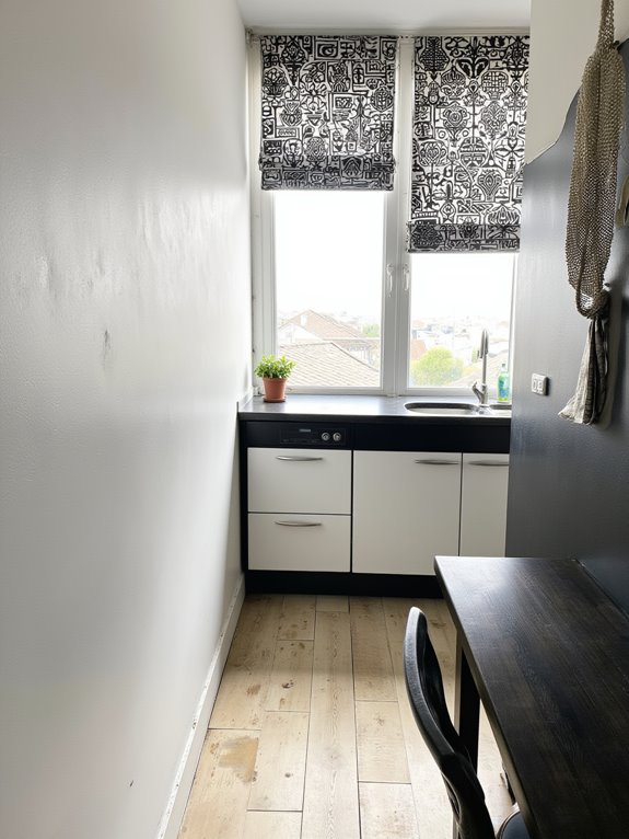 bold patterned kitchen curtains