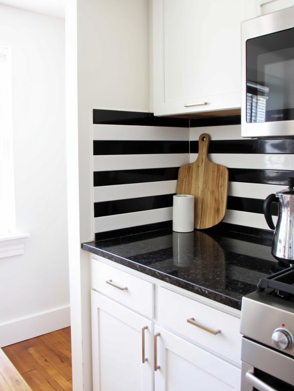 bold striped backsplash design