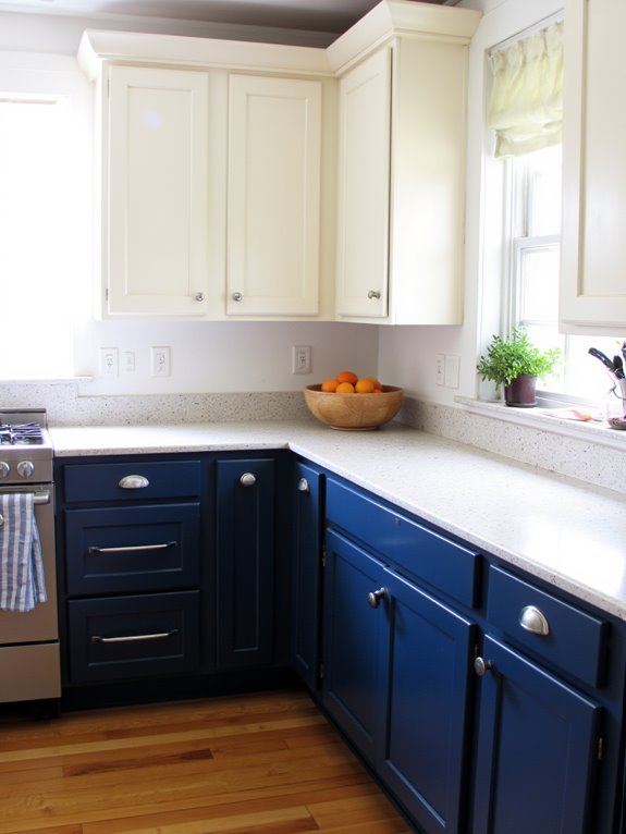 bold two tone kitchen designs