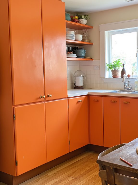 bright tangerine energizes kitchens