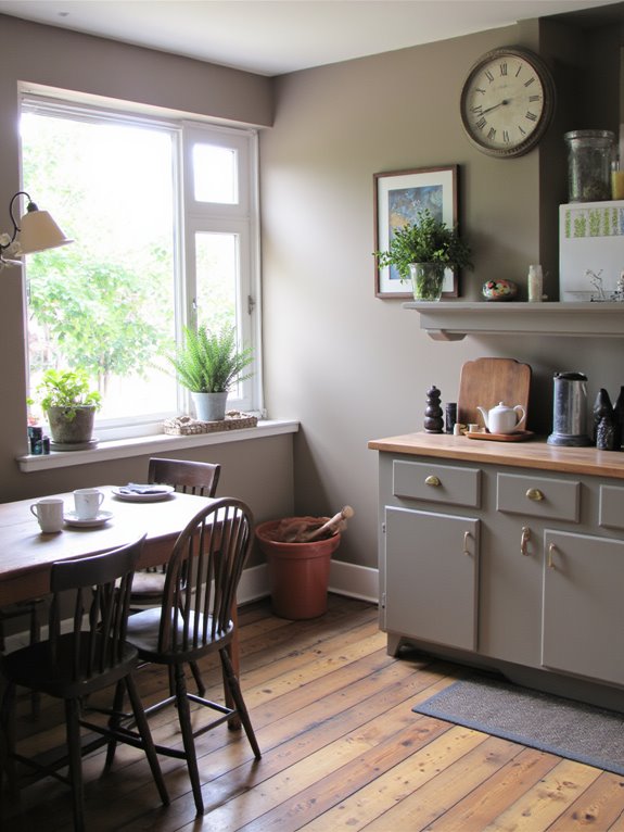 calm and inviting taupe kitchen