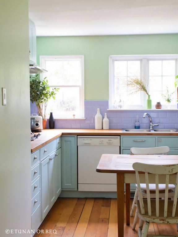 calm pastel kitchen vibes