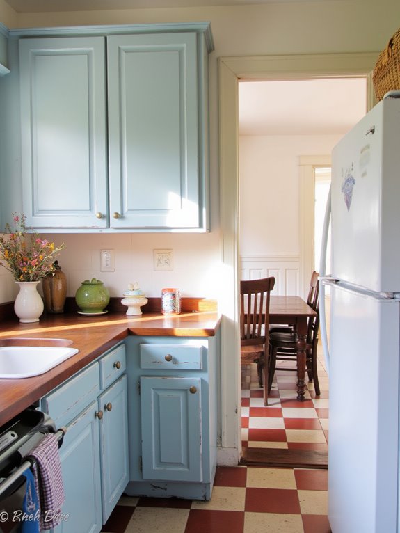 calming blue kitchen tones