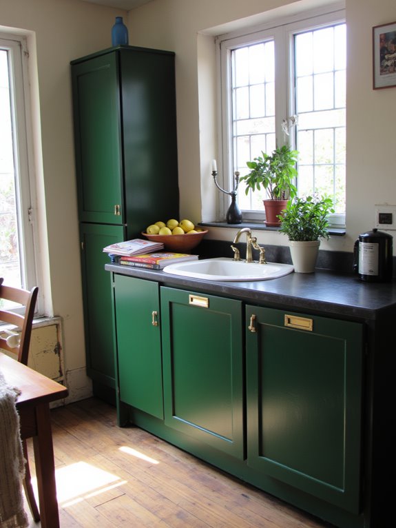 care for green cabinets