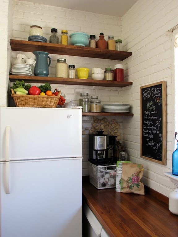 chalkboard enhances kitchen organization