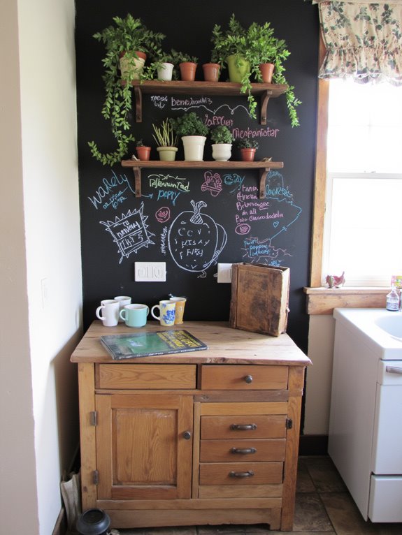 chalkboard paint adds creativity
