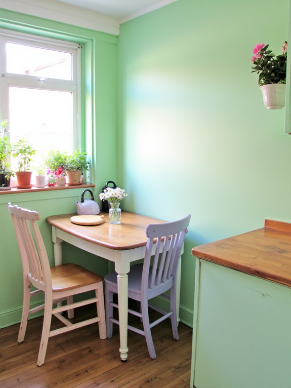 cheerful pastel kitchen transformation