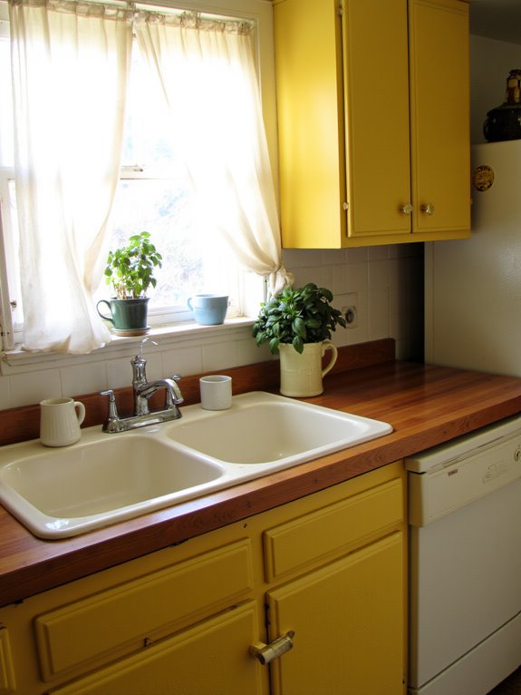 cheerful yellow kitchen transformation