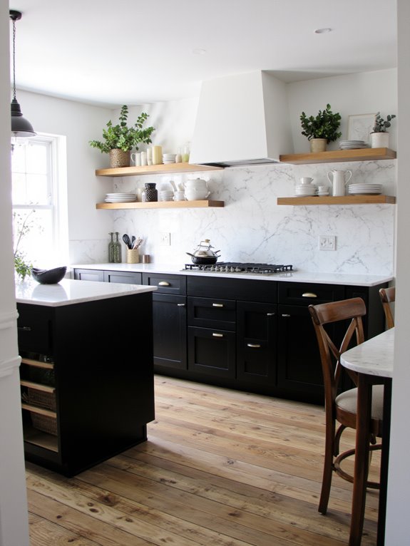 chic black and white storage