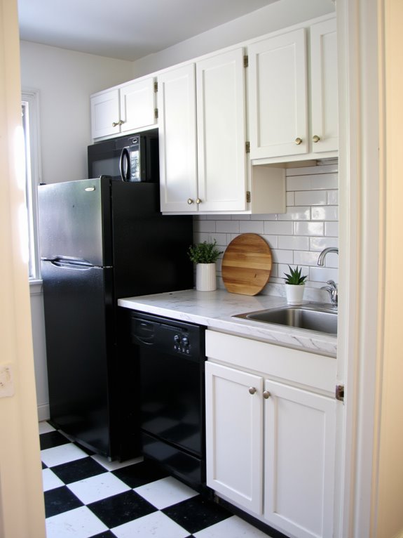 chic black appliances enhance