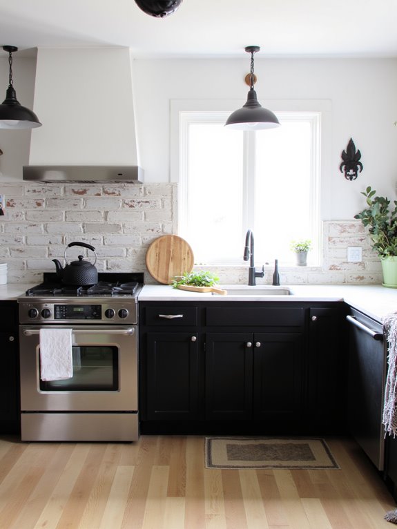 chic black kitchen accents