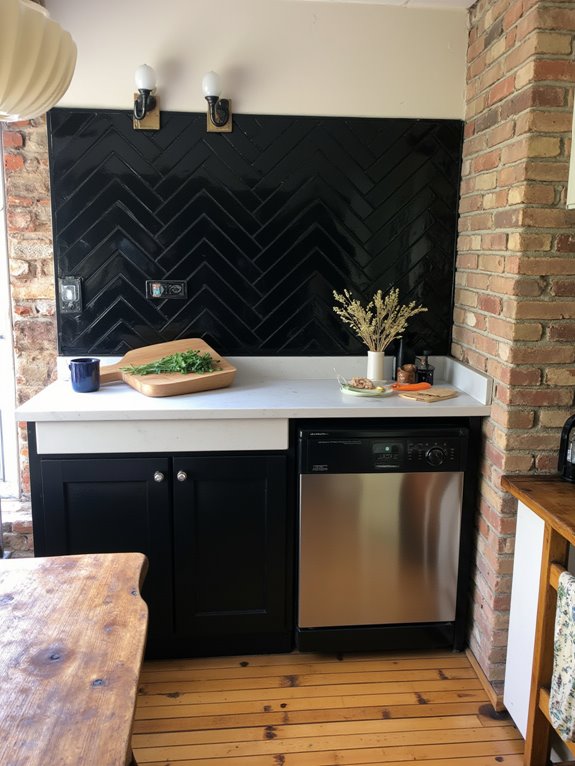 chic black tiling elegance