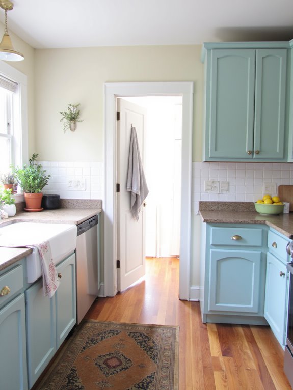 cohesive blue green cabinet hardware