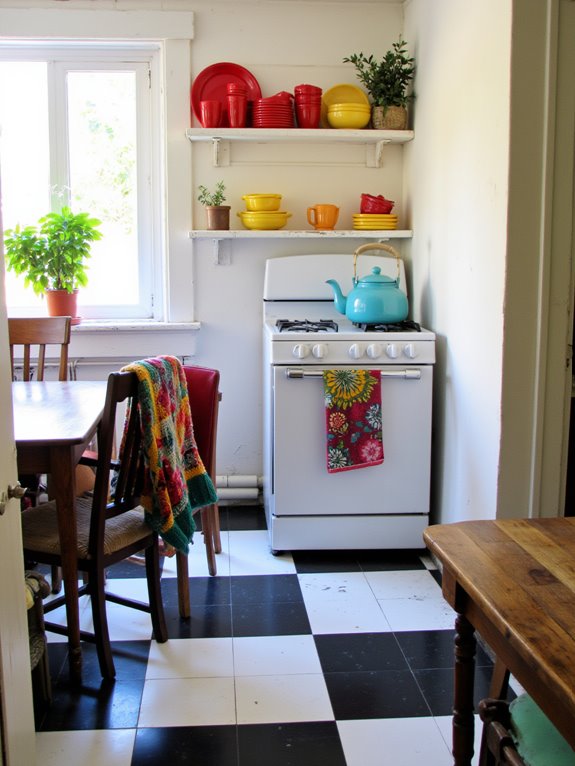 colorful accents enhance elegance