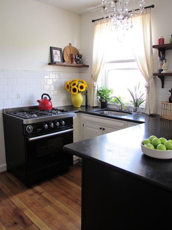 colorful accents enhance elegance