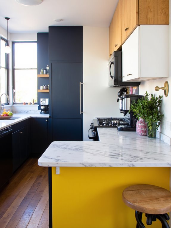 colorful geometric cabinet designs