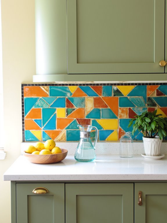 colorful kitchen backsplash transformation
