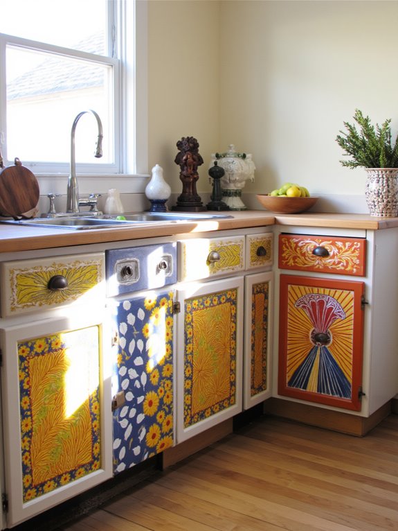colorful patterns for cabinets