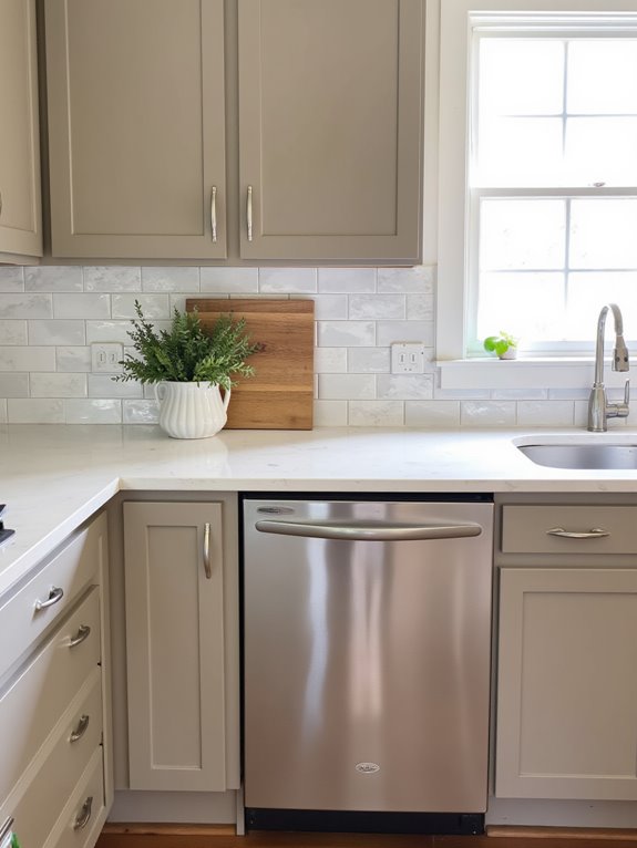 complement taupe cabinets beautifully