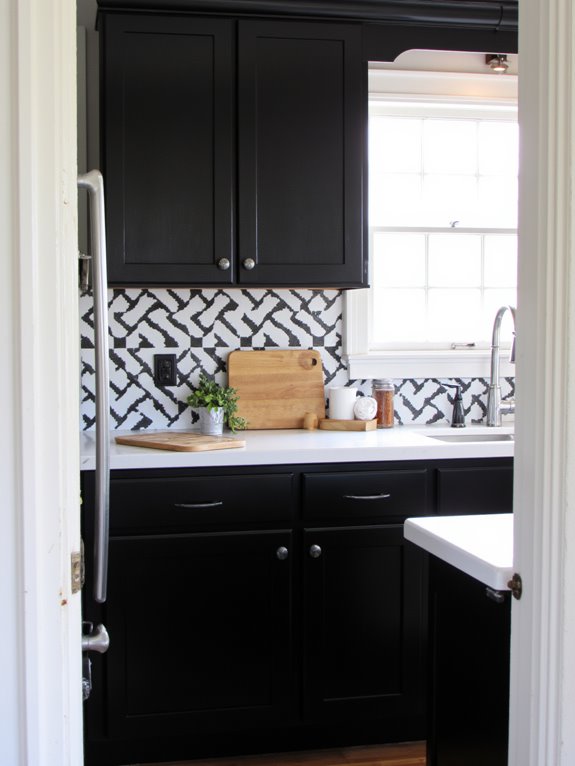 contrasting black and white