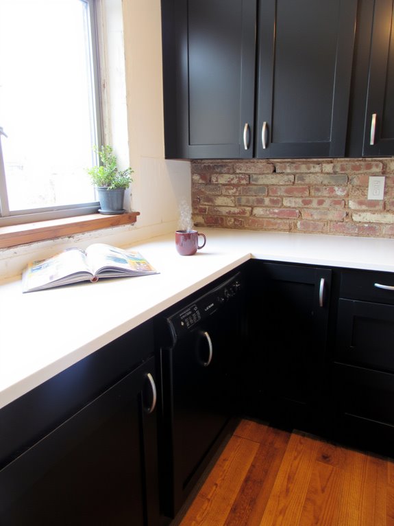 cozy black cabinet vibes