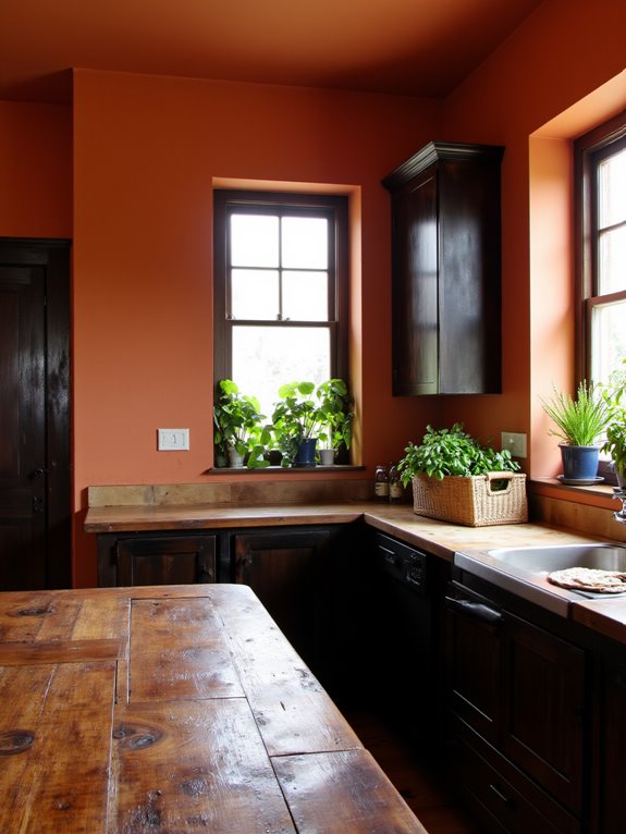 cozy earthy kitchen tones