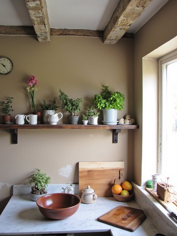 cozy earthy taupe kitchen