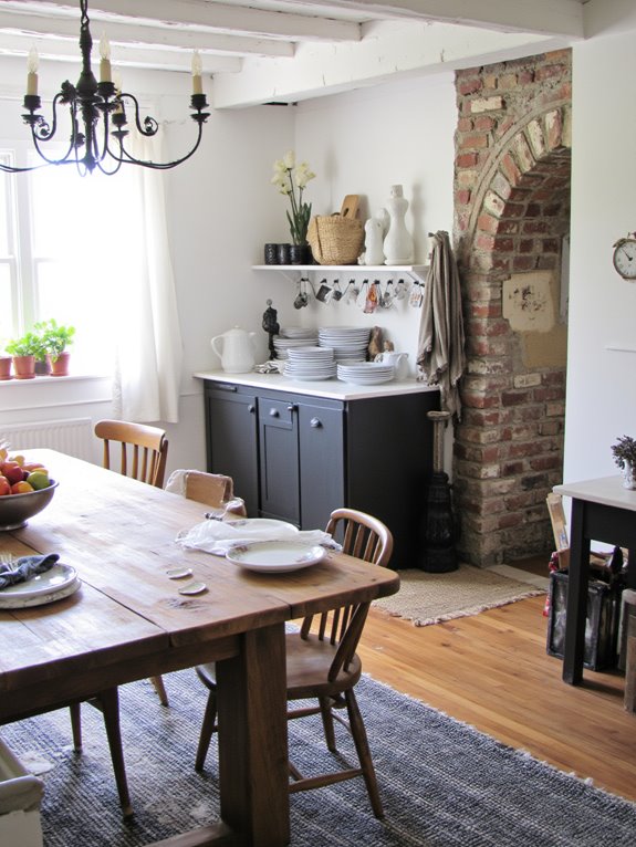 cozy farmhouse kitchen textures