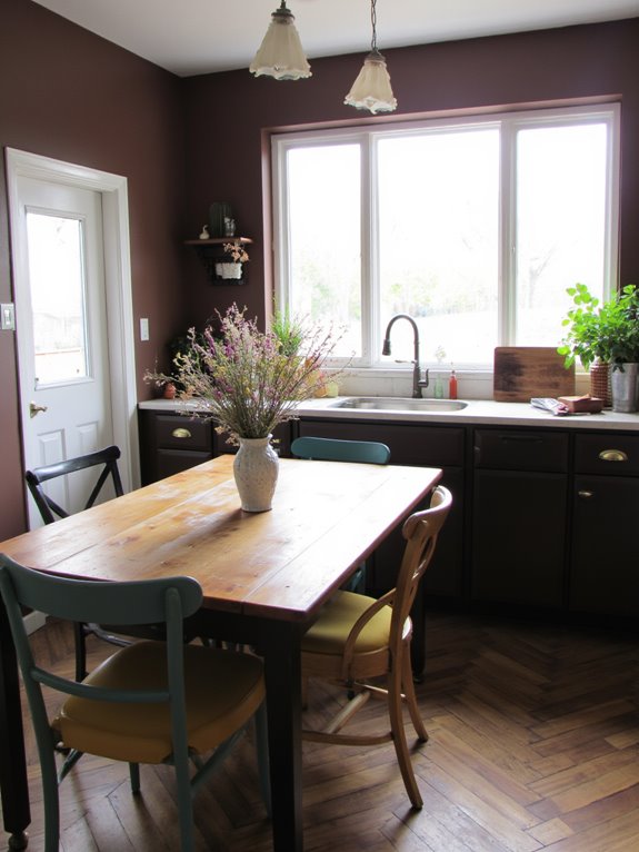 cozy neutral with vibrant accents