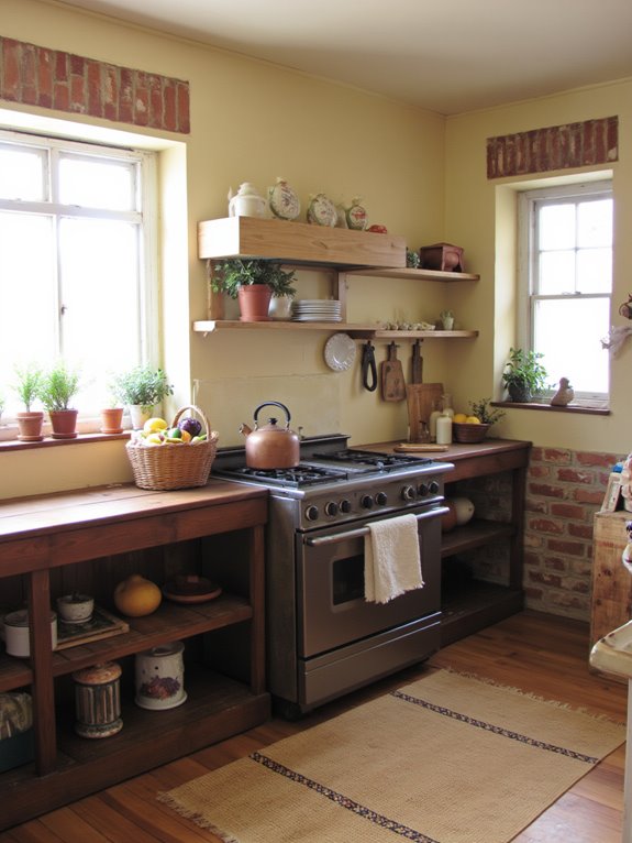 cozy rustic kitchen warmth