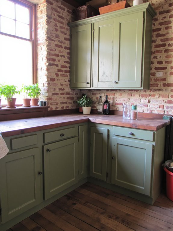 cozy rustic olive green