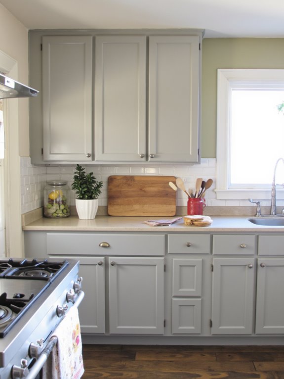 cozy soft gray kitchens